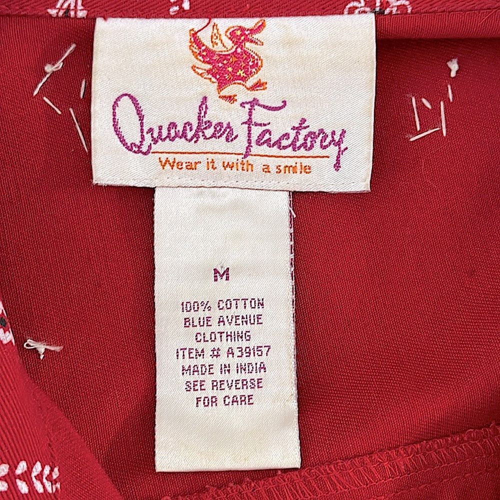 QUACKER FACTORY Embellished Jacket Medium Red Paisley NWOT - Picture 14 of 15